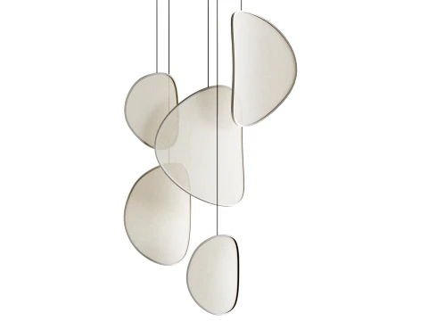 LED fabric pendant lamp 3D Model