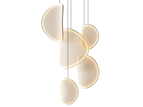 LED fabric pendant lamp 3D Model
