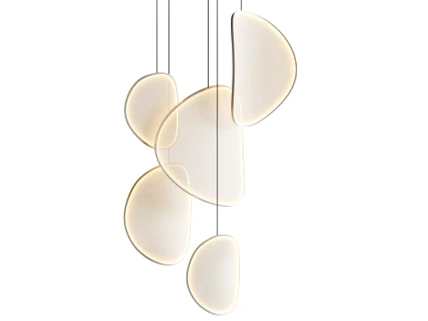 LED fabric pendant lamp 3D Model