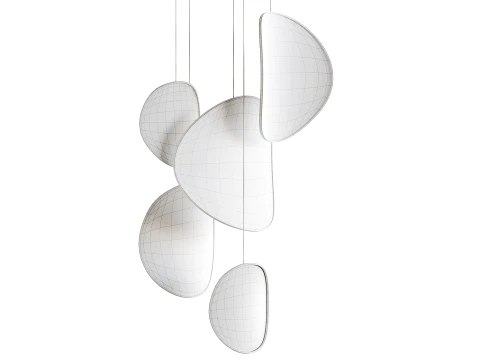 LED fabric pendant lamp 3D Model