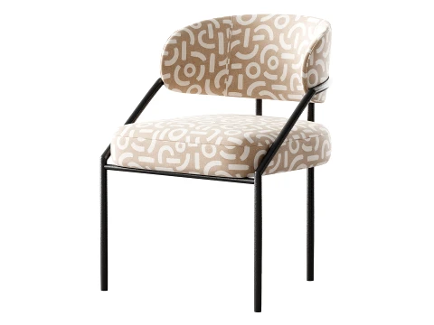 Metal Kitchen and Dining Room Chair 3D Model