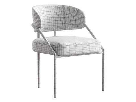 Metal Kitchen and Dining Room Chair 3D Model