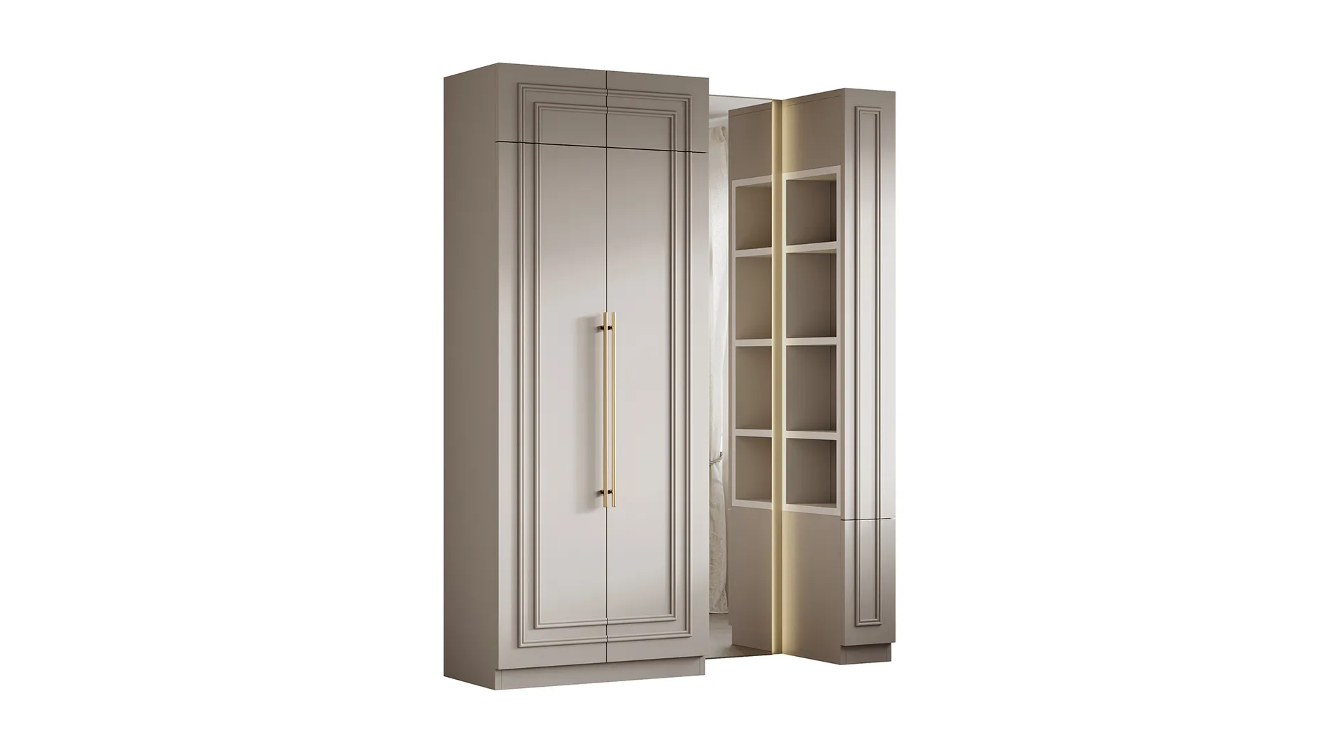 Neoclassical Style Hallway 13 3D Model .c4d .max .obj .3ds .fbx .stl .blend