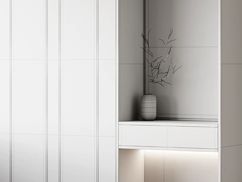 Neoclassical Style Hallway 14 3D Model