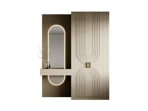 Neoclassical Style Hallway 22 3D Model