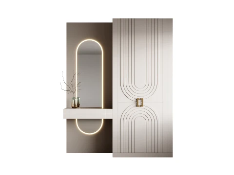 Neoclassical Style Hallway 22 3D Model