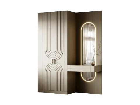 Neoclassical Style Hallway 22 3D Model
