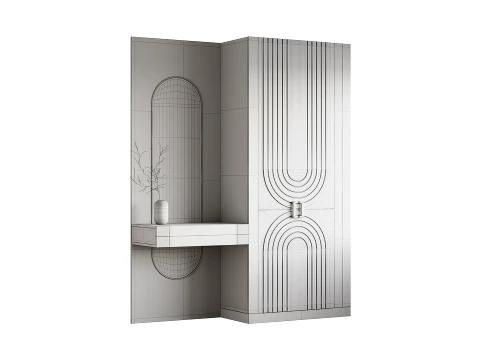 Neoclassical Style Hallway 22 3D Model