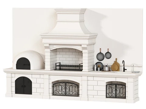 Outdoor Kitchen 01 3D Model