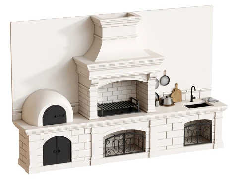 Outdoor Kitchen 01 3D Model
