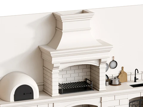 Outdoor Kitchen 01 3D Model
