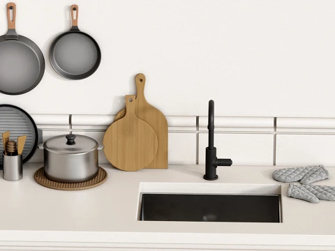 Outdoor Kitchen 01 3D Model