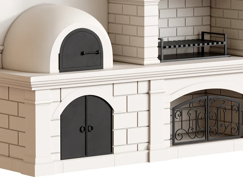 Outdoor Kitchen 01 3D Model