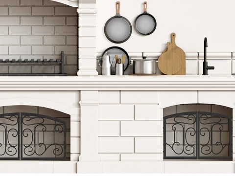 Outdoor Kitchen 01 3D Model
