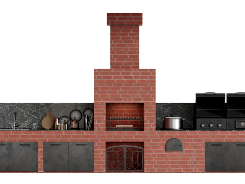 Outdoor Kitchen 02 3D Model