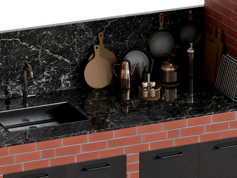 Outdoor Kitchen 02 3D Model
