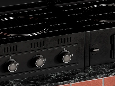 Outdoor Kitchen 02 3D Model