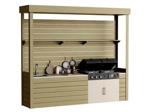 Outdoor Kitchen 03 3D Model