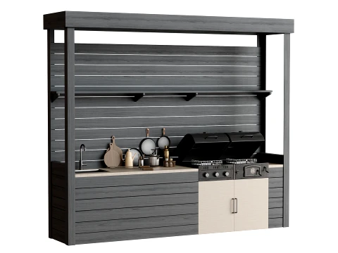 Outdoor Kitchen 03 3D Model