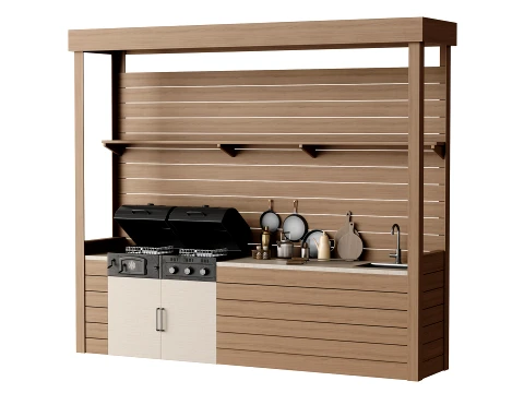 Outdoor Kitchen 03 3D Model