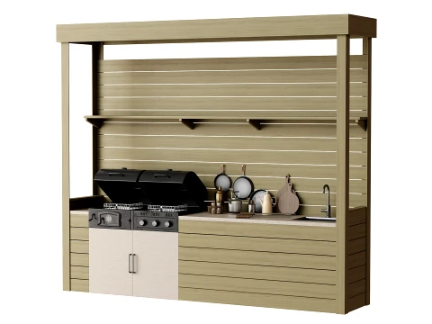 Outdoor Kitchen 03 3D Model