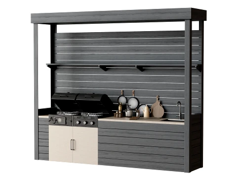 Outdoor Kitchen 03 3D Model
