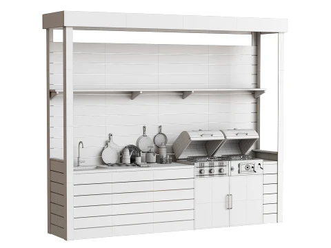 Outdoor Kitchen 03 3D Model