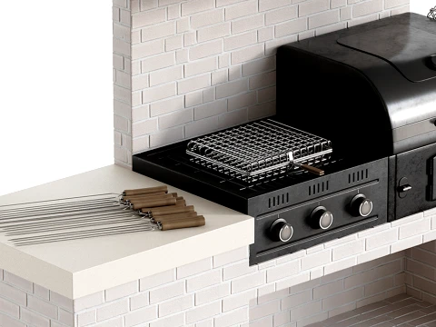 Outdoor Kitchen 04 3D Model