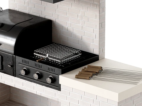 Outdoor Kitchen 04 3D Model