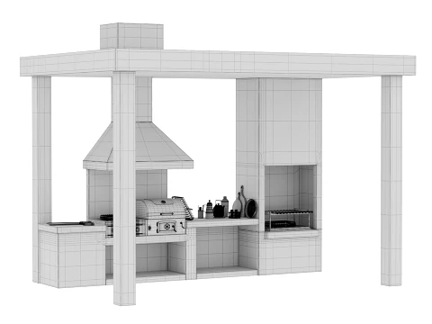 Outdoor Kitchen 04 3D Model