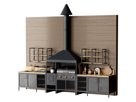 Outdoor Kitchen 05 3D Model