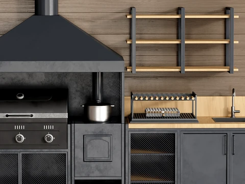 Outdoor Kitchen 05 3D Model