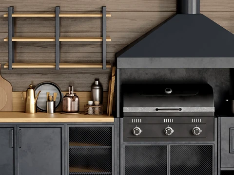 Outdoor Kitchen 05 3D Model