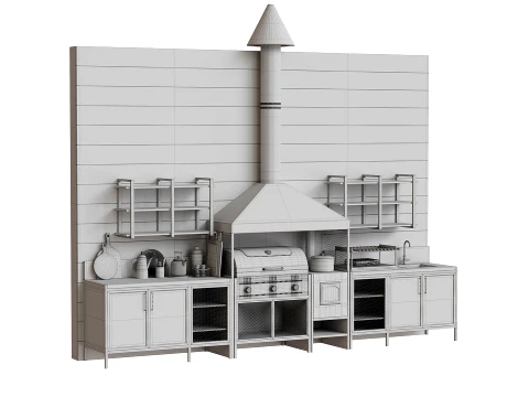 Outdoor Kitchen 05 3D Model