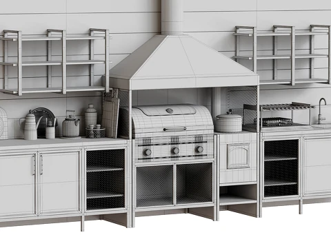 Outdoor Kitchen 05 3D Model