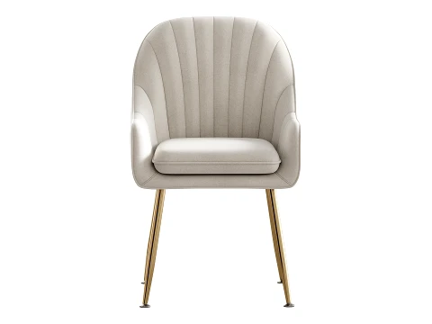 Scandinavian Style Metal Dining Chair 3D Model
