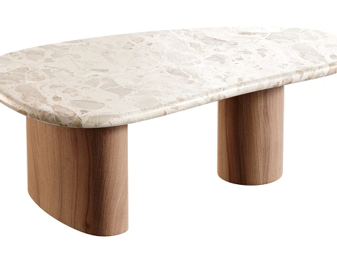 Alora Marble Coffee Table 3D Model