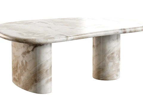 Alora Marble Coffee Table 3D Model