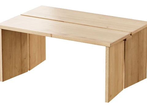 Amad oak wood coffee tables 3D Model