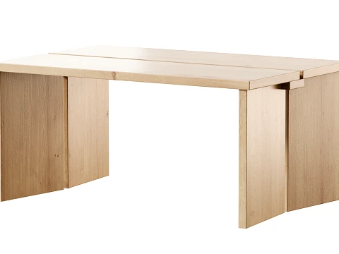 Amad oak wood coffee tables 3D Model