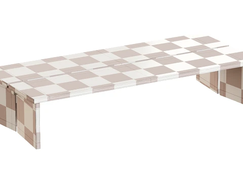 Amad oak wood coffee tables 3D Model