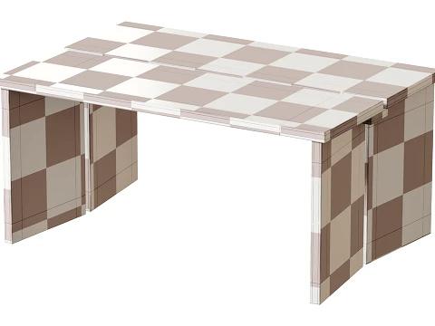 Amad oak wood coffee tables 3D Model