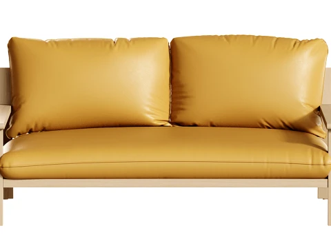 Amir 2-Seater Outdoor Day Bed in Acacia 3D Model