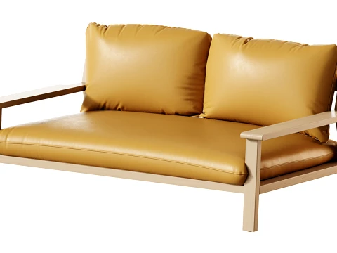 Amir 2-Seater Outdoor Day Bed in Acacia 3D Model