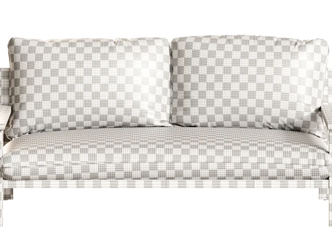 Amir 2-Seater Outdoor Day Bed in Acacia 3D Model