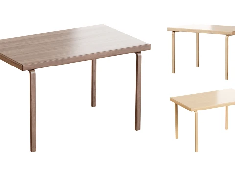 Artek Alvar Aalto Table 81B 3D Model