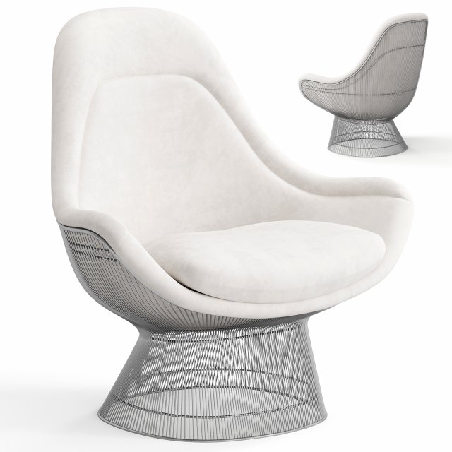 Planter armchair by Knoll 3D Model .c4d .max .obj .3ds .fbx .lwo .lw .lws