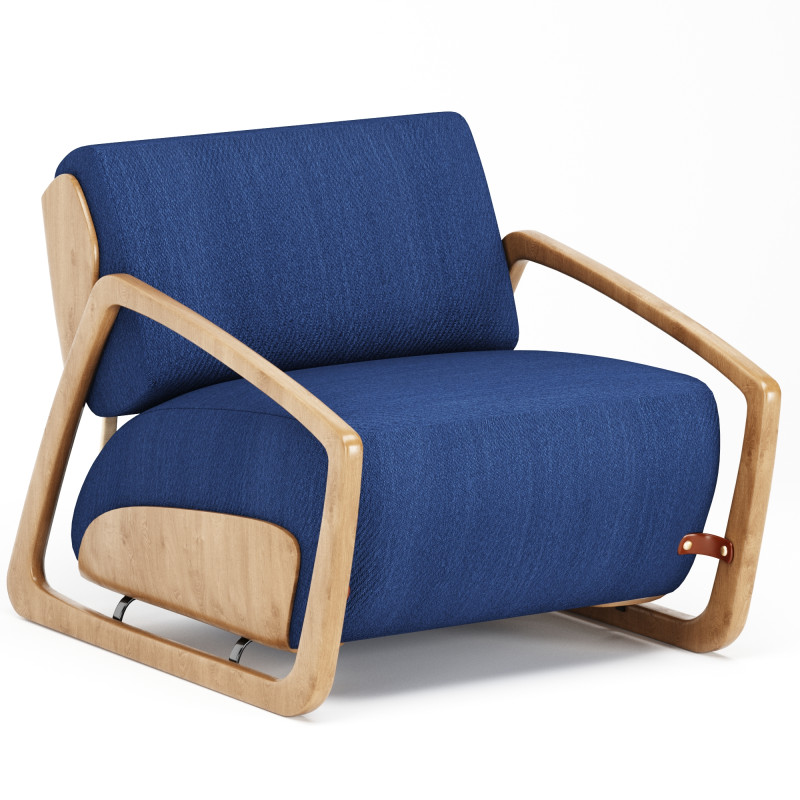 Hector Armchair by Pepe Lima 3D Model .c4d .max .obj .3ds .fbx .stl .blend 