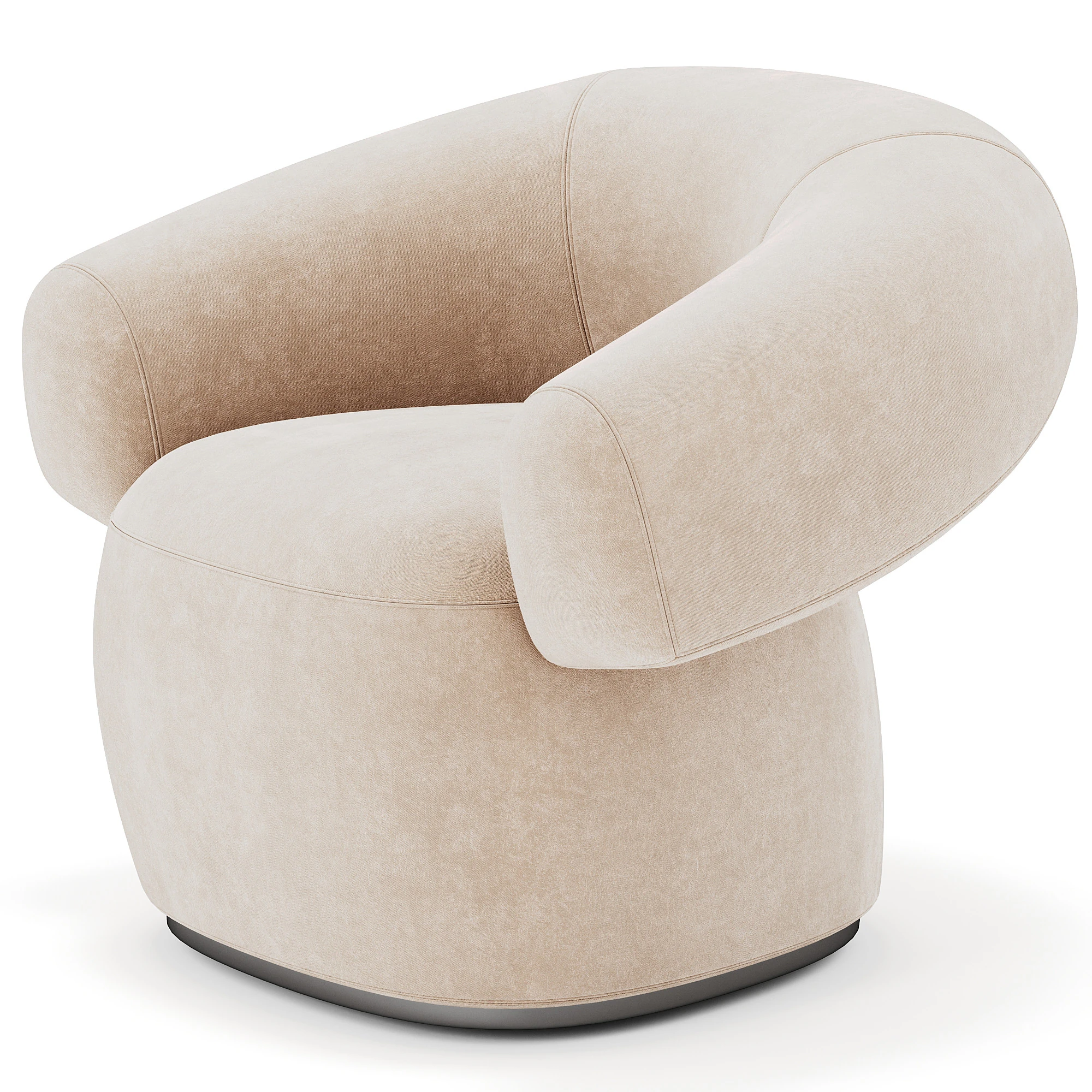 Moroso Ruff Armchair 3D Model .c4d .max .obj .3ds .fbx .stl .blend 