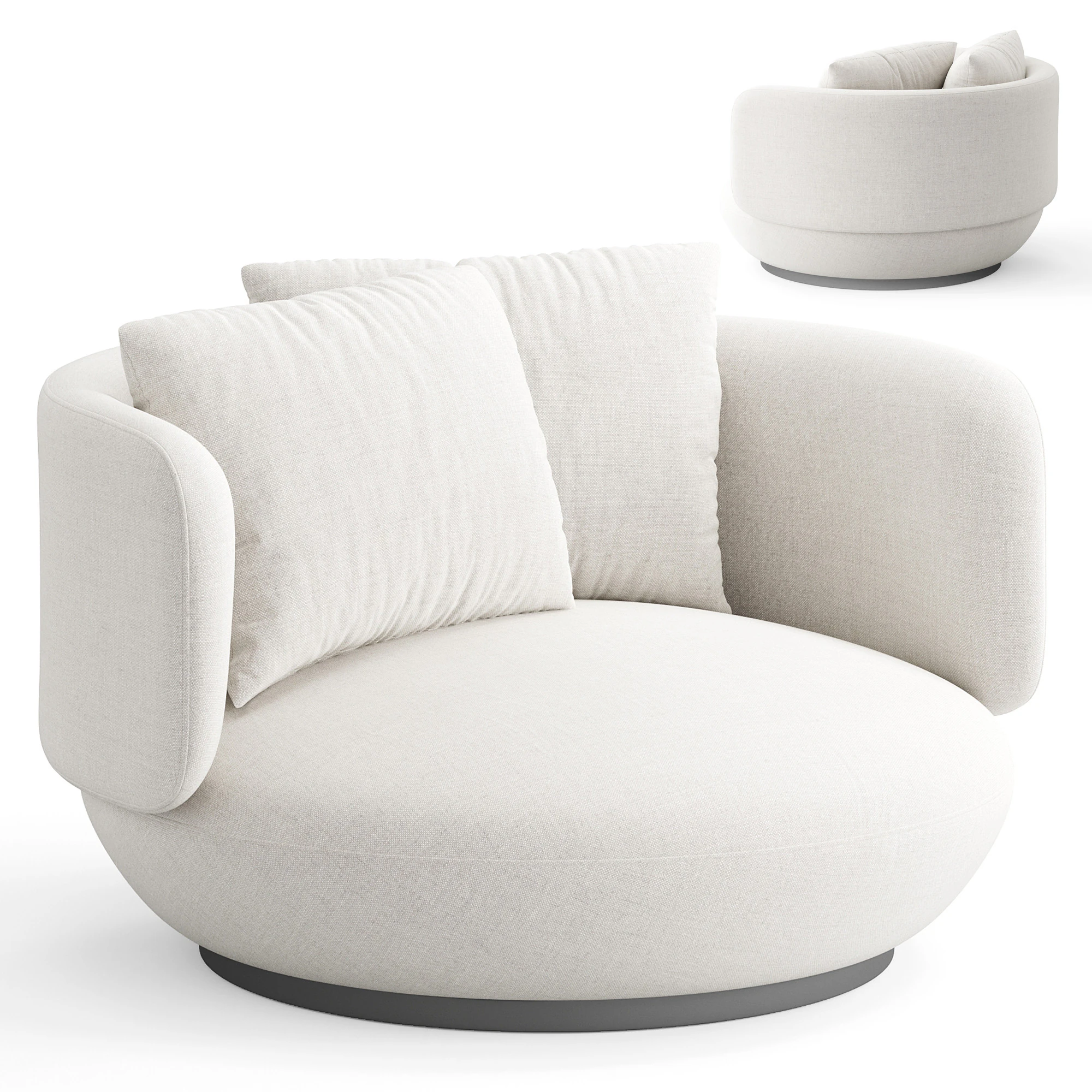 Baixa Armchair 3D Model .c4d .max .obj .3ds .fbx .stl .blend 